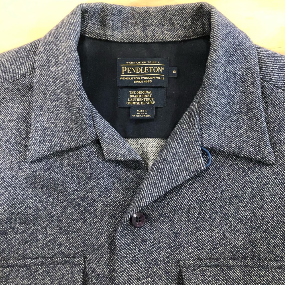 Pendleton Men's Navy Herringbone Shirt Jacket